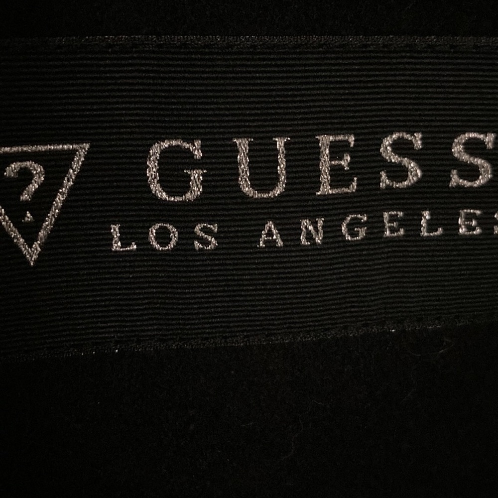 Guess Black Peacoat Double Breasted Wool Blend Coat Jacket Women’s Sz Small - Picture 6 of 10
